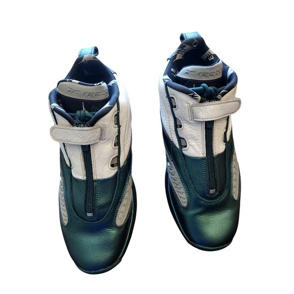 Men Reebok Allen Iverson Answer IV 4 White Green DMX Basketball Shoes Sz 8.5 - Picture 3 of 8